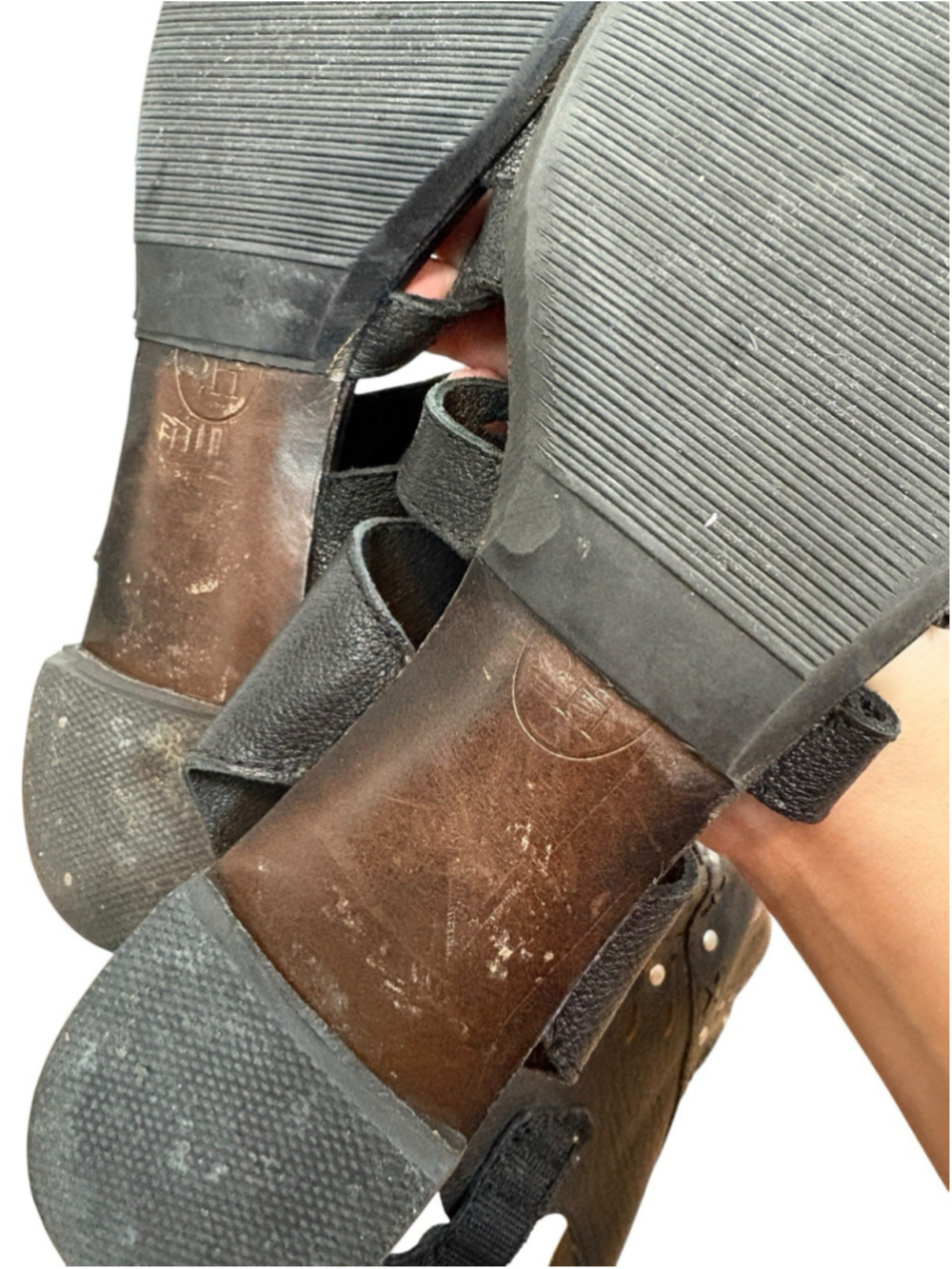 ASH Black Leather Cutout Gladiator Sandals Knee High Flat Sandals US 7 Rare - Picture 8 of 11